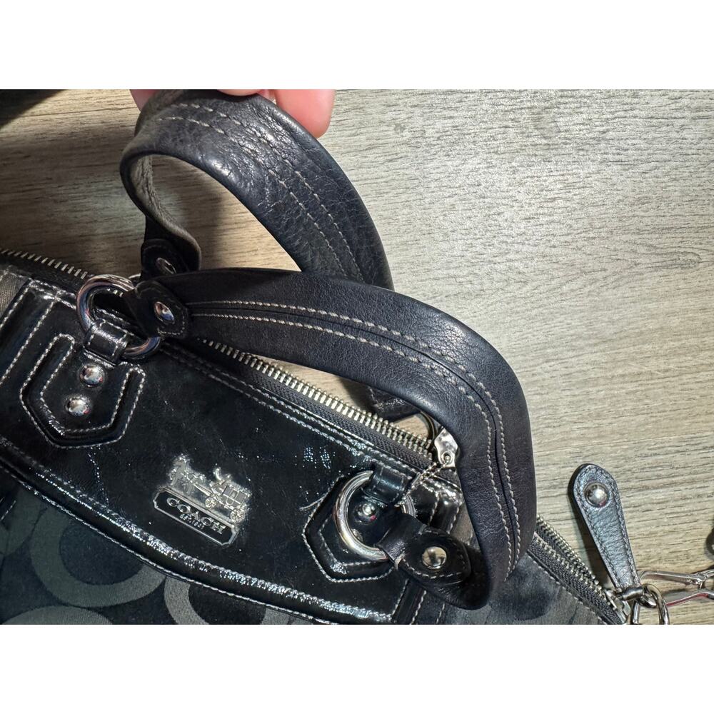 Y2K Coach Madison Op Art Claire Signature Handbag - Gem